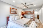 Recently remodeled Second Guest Bedroom w Queen Bed and Twin over Twin Bunk Bed